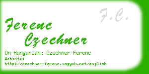 ferenc czechner business card